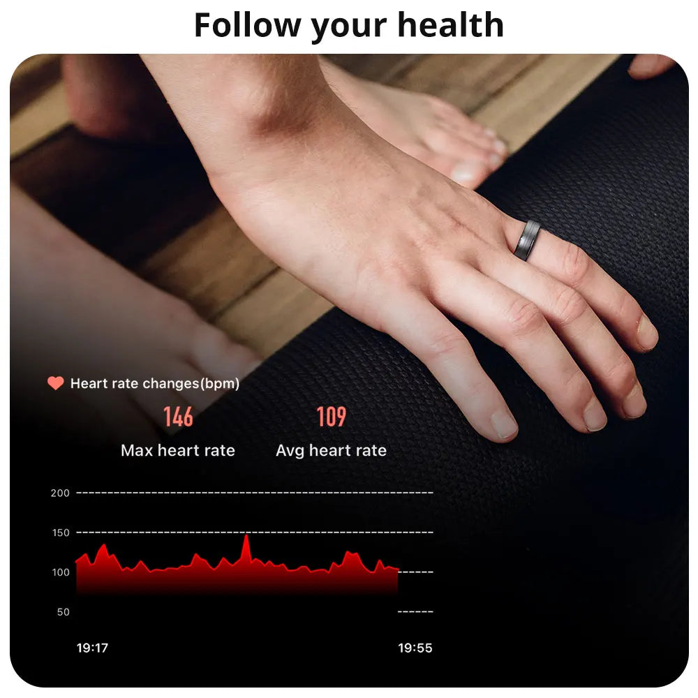 Smart Ring 💍✨ – For Men & Women | Heart Rate ❤️ & Blood Oxygen Monitor 🩸 | IP68 & 5ATM Waterproof 💧 | Multi-Sport Mode 🏋️‍♀️🏃‍♂️